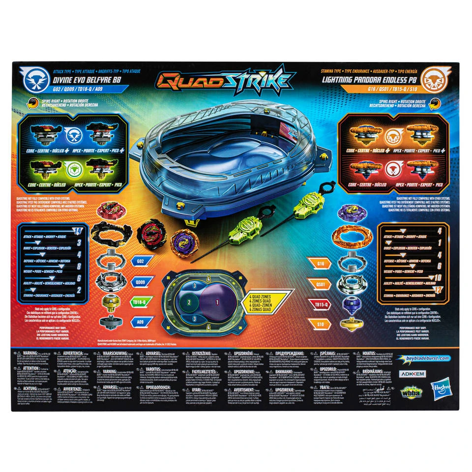 Beyblade Burst QuadStrike Thunder Edge Battle Set 4 Beyblade Burst QuadStrike Thunder Edge Battle Set - Afbeelding 4