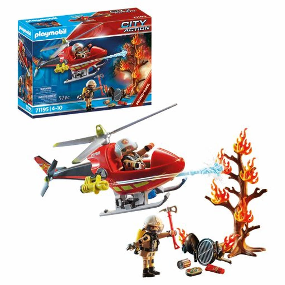 PLAYMOBIL Brandbestrijding Helikopter 71195 1 PLAYMOBIL Brandbestrijding Helikopter 71195