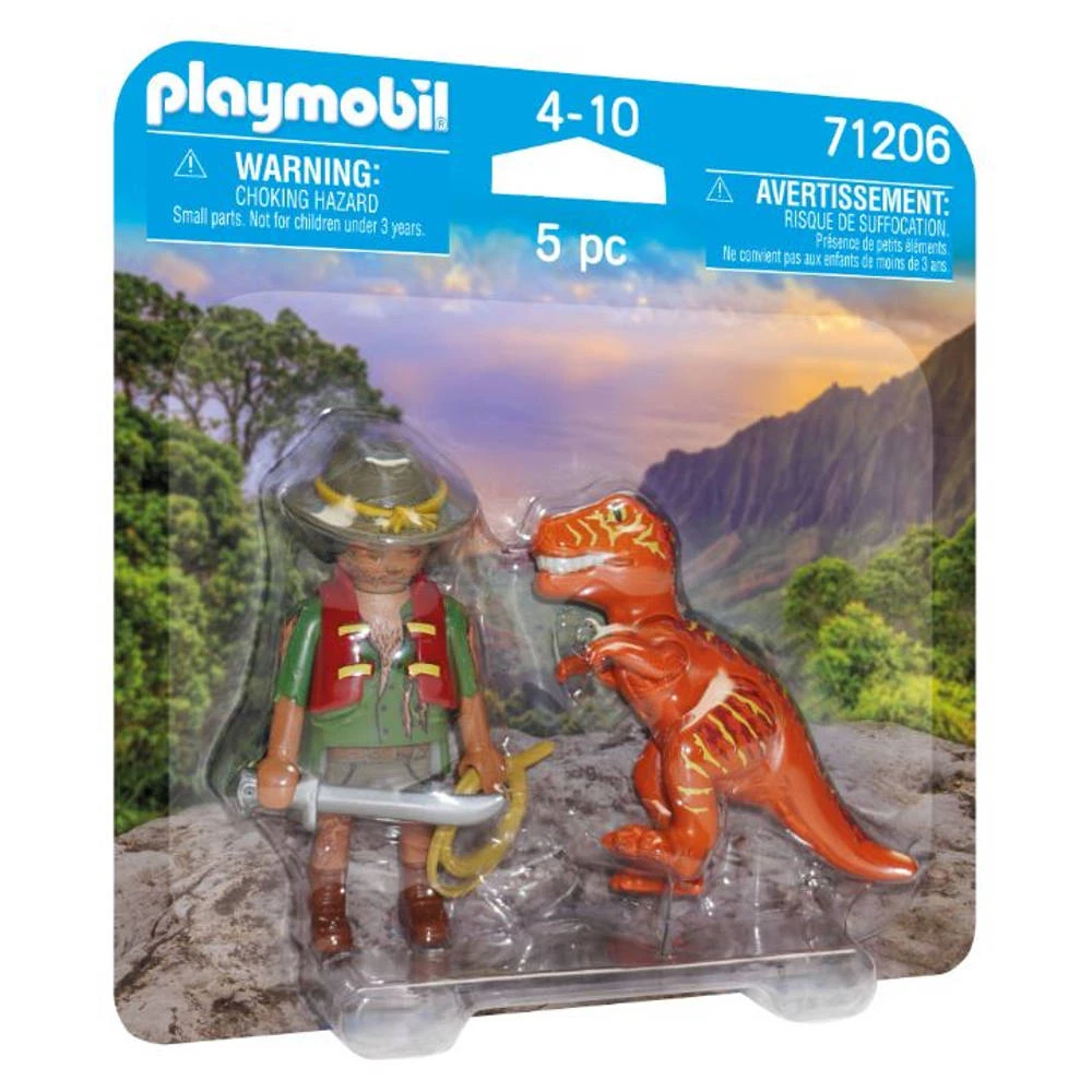 PLAYMOBIL DuoPack Avonturier Met T-Rex 71206 2 PLAYMOBIL DuoPack Avonturier Met T-Rex 71206 - Afbeelding 2
