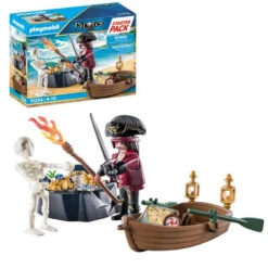 PLAYMOBIL Pirates Starterpack Piraat Met Roeiboot 71254