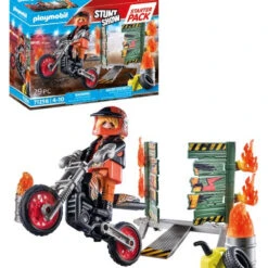 PLAYMOBIL Stuntshow Starterpack Motor Met Vuurmuur 71256