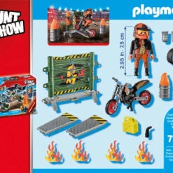 PLAYMOBIL Stuntshow Starterpack Motor Met Vuurmuur 71256 -Kinderspeelgoedwinkel 1995261 d6b28a42